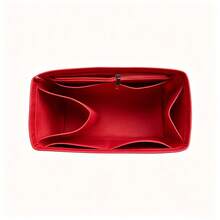 Felt Inset Bag Organizer, Multi-Pocket Cosmetic Bag, Portable Inner Bag For Tote Handbag Festival Graduation Teacher Appreciation Gifts Birthday Gift Holiday Essentials Beach Essentials Accessories - Red - View 11