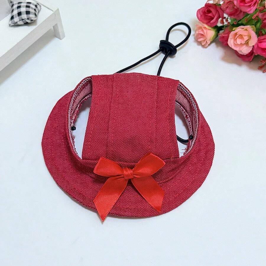 Dog Ear Exposed Sun Hat, Cute Bichon Frise Photo Prop Bucket Hat, UV Protection
