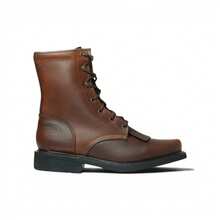 Genuine Leather Cattleman Style Barb Shoes With Comfortable Insole, Non-Slip Sole, Light And Comfortable - Brown - View 2