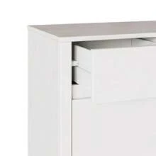 vidaXL Sideboard Drammen Weiß 79 x 43 x 75,5 cm Massivholz Kiefer - Weiss - Übersicht 9
