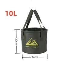 10L Outdoor Camping Collapsible Water Bucket, Multi-Function Large Capacity Portable Fishing Bucket, Retractable Car Wash Storage Bucket - Multicolor - View 6