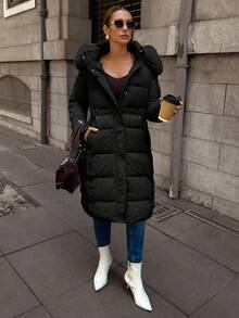 جاكيت خارجي خفيف الوزن للنساء من Giolshon Fashion مع جيوب، مناسب لجميع الفصول، أنيق وبسيط - الأسود - مشاهدة 5
