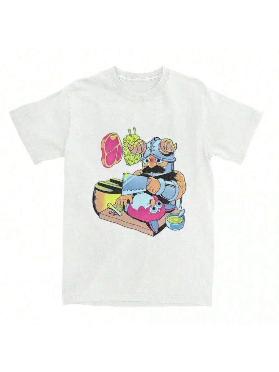 Camiseta estilo Rat Fink con diseño de coche muscle car azul retro vintage Camaro - Blanco - Ver 1