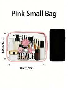 Túi đi biển chống thấm nước bằng PVC in chữ "Take Me To The Beach", trang trí bằng vỏ sò và sao biển, túi đựng mỹ phẩm PVC, túi đựng đồ du lịch PVC có khóa kéo - Túi đựng đồ trang điểm và đồ dùng vệ sinh cá nhân nhẹ, chống phai màu, phù hợp cho cả nam và nữ, hộp đựng mỹ phẩm xách tay được TSA chấp thuận, thiết kế dễ lau chùi, tuyệt vời cho các bà mẹ, giáo viên, bạn bè, y tá, trường học, kỳ nghỉ, túi đựng đồ dùng vệ sinh cá nhân cho năm học mới, quà tặng Ngày của Mẹ, đồ dùng cần thiết khi đi du lịch, vật dụng không thể thiếu trong mùa hè. - Nhiều màu - Xem 13