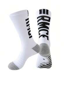 1 Pair Adult Soccer Socks, Non-Slip Silicone Training Thick Terry Cushion Breathable Sports Socks - Multicolor - View 13