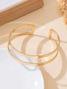 Elegant Hollow 3D Four-Leaf Flower Anklet, Adjustable Size, Suitable For Party Gift - Gold - View 2