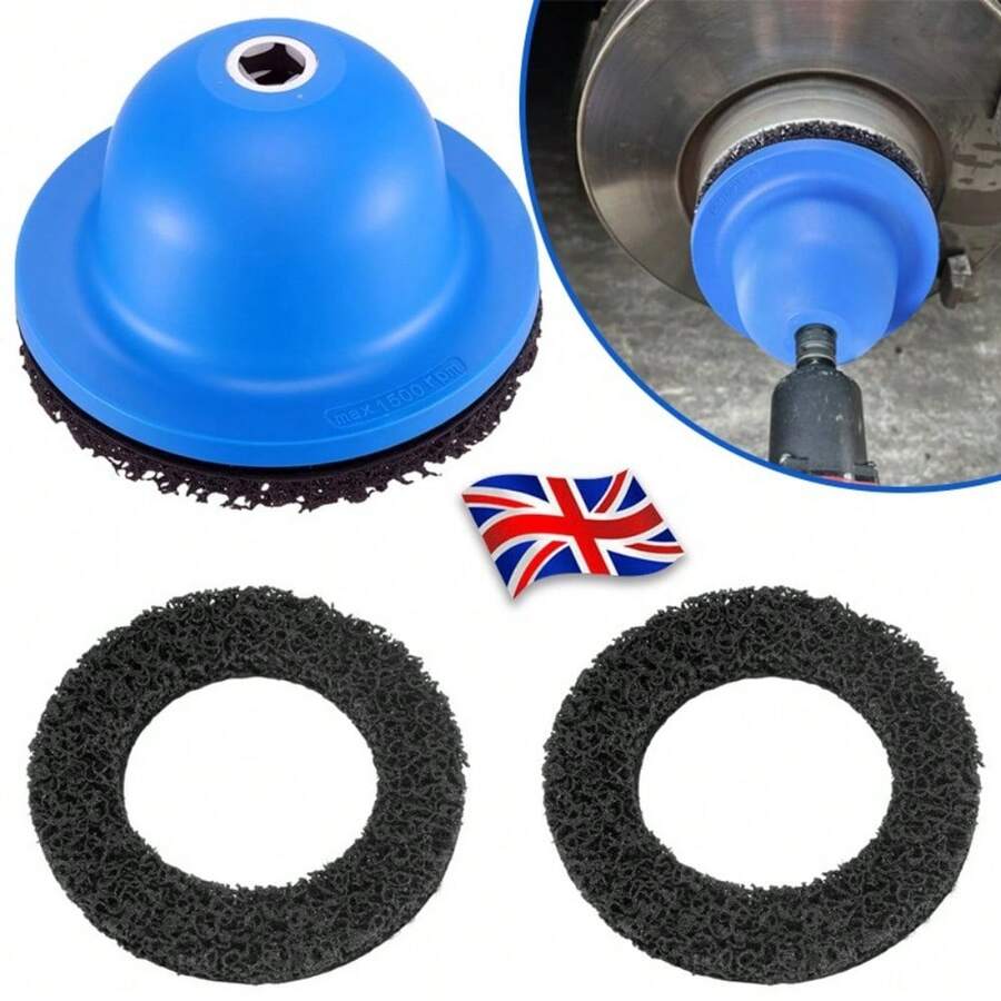 1/2" Drive Wheel Hub Cleaning Tool 150mm Disc Brake Cleaner Grinder With 2x Pad - A - View 1