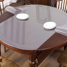 Round Tablecover Waterproof PVC 2.0mm Thick Clear Protector For Table Desk Pad - Transparent - View 8
