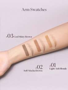 JOOCYEE Dual-Ended Eyebrow Pencil & Cream 2.0, 3D Natural Wild Brow Pencil & Tint, Light Color, Non-Staining Skin, Smooth Application, Fine Tip, Hot Selling - #02 Soft Mocha Brown - View 7