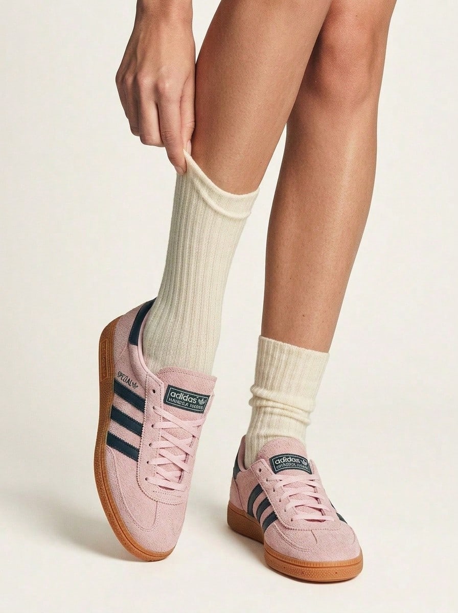 Adidas Giày thể thao nữ Handball Spezial màu hồng IF6561 - Hồng - Xem 1