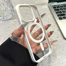 奢華防震馬卡龍色保護殼，支援無線磁吸充電，相容 iPhone 17 Pro、17 Pro Max、Air 及 7-16 系列 A56、A36、A16、A17、A37、A57、A06、A07、S26 Ultra、S25 Ultra - 白色 - 查看 9