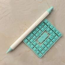 可爱DIY字母串珠笔，创意拼图笔，适合学生、教师、婚礼、毕业礼物、学校办公用品、偶像周边产品，黑色墨水 - 套裝 - 查看 9
