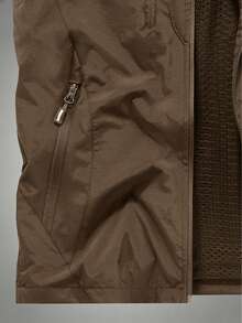 Men's Outdoor Multi-Functional Utility Vest, Spring/Summer Fishing Photography Casual Jacket With Multiple Pockets Sports - Coffee Brown - View 4