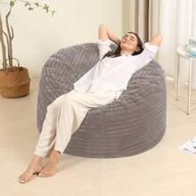 MOMCAYWEX - Puf de 3 pies para adultos/adolescentes puf de espuma viscoelástica con cubierta extraíble esponjosa para sala de estar recámara color gris - Gris - Ver 8
