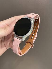 18mm 20mm 22mm 标准尺寸真皮表带 - 时尚替换表带，兼容华为 Galaxy Watch 7 6 5 4 40mm 44mm、Galaxy Watch 5 Pro、Galaxy Active 2、Watch 6 4、GT6 GT5 GT4 GT3 GT2 Pro，男女通用 - 粉色 - 查看 8