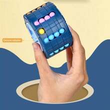 3D Cylindrical  Toy (Multiple Colors Available) Magic Bean Spinning Spiral Slide Puzzle Game, Fun And Stress-Relieving Toy For Children And Adults | Compact Plastic Design, Portable Travel Game, Ideal Holiday Gift - màu đen - Xem 2