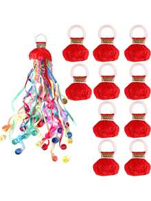 Bright Color Hand-Held Confetti Launcher - Battery-Free Party Decoration, Easy To Clean And Reusable Ribbons, Create Festive Atmosphere For Birthday, Wedding, Christmas, Graduation, Halloween And Other Holidays - Hand-thrown Ribbon - View 1