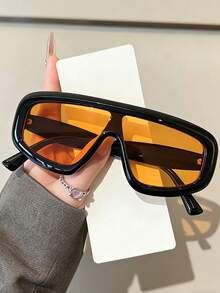 New Minimalist Versatile Retro High-End Punk Large Frame High-Quality Casual Decorative Glasses For Couples - Multicolor - View 9