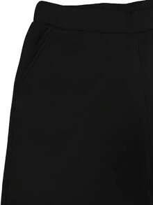 Plus-Size Men's Casual Pants With Realistic Fish Pattern - Black Geometric Pattern, Regular Fit All-Season Comfort, Washable With Functional Pockets, Practical Clothing| Fun Design Trousers| Durable Fabric Pants, Large Size - Black - View 4