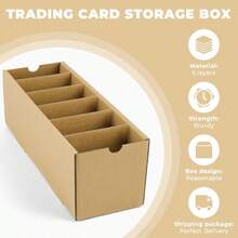 5 Pack Cardboard Parts Bins Boxes Kraft Cardboard Storage Bins With Dividers For Inventory Organization Parts Garage Warehouse Or Home Cubby - Brown - View 4