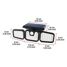 74 LED 太陽能戶外庭園燈,戶外日照照明燈具,3 頭全方位照明,夜燈,適用於院子、車庫、露營車、露台、小徑和花園的安全照明,適合聖誕節、萬聖節節日照明 - 太陽能 - 查看 11