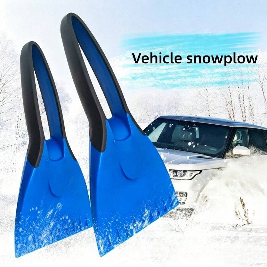 Pala quitanieve multifuncional para coche, raspador de nieve para parabrisas de invierno, herramienta portátil para quitar nieve del coche, rascador de hielo y herramienta de descongelación que no dañará la pintura del coche. - A - Ver 1