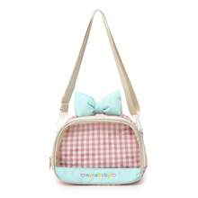 2026 INS Popular Plaid Transparent Bow Cute Square Bag, Contrast Color Sweet Shoulder Bag, Jelly Bag, Letter Girl Ita Bag - Multicolor - View 9