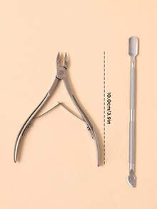 1 Set Professional Stainless Steel Nail Clipper, Manicure Knife, Cuticle Remover Tool, Suitable For Foot And Hand Care - Multicolor - View 9