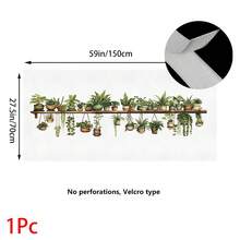 1件裝，居家裝飾，植物主題圖案印花桌裙，廚房小窗簾，廚房櫥櫃蓋，附窗簾孔，易於懸掛，長方形，機器編織，可機洗，廚房裝飾與配件，非常適合廚房櫥櫃和居家裝飾 - 彩色 - 查看 16