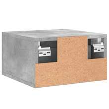 vidaXL Wand-Nachttisch Betongrau 35x35x20 cm - Grau - Übersicht 8