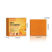 Vitamin C Handmade Soap, Face Washing And Bathing Soap, Long-Lasting Fragrance, Deeply Cleanses Face And Body, Moisturizing, Gentle And Non-Irritating, Suitable For All Skin Types - Orange - View 6