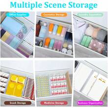 1/2/4/6/8/12 Pcs Adjustable Drawer Dividers, Transparent Expandable Storage Boxes For Clothes And Kitchen Utensils - Clear - View 5