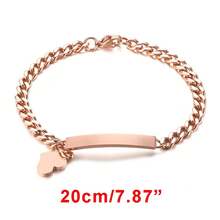 Personalización de nombre graba pulseras de fecha de nacimiento, regalo de cumpleaños personal, pulsera de acero inoxidable - Niña Niño BR-767S - Ver 24