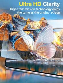 3pcs High-Definition Tempered Glass Screen Protector, Durable High-Hardness Tempered Glass Phone Screen Protector, Stable And Durable Material Structure, Scratch-Resistant And Wear-Resistant Coating. Suitable For Daily Use On Desktops, Carrying Around, And Frequent Screen Sliding Without Damaging The Film Surface, Long-Lasting And Transparent Like New - Clear - View 9