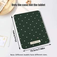 1pc Dotted Pattern Flip Cover Desk Pad With Pen Slot, 360° Rotating Stand, PU Leather Case With Auto Sleep/Wake Function, Suitable For Back To School, Valentine's Day, Holiday Gifts - Multicolor - View 2