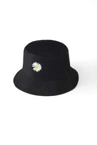 Trivaya 1pc Double-Sided Embroidery Fashionable Versatile Daily Decorated Bucket Hat Street - Black - View 5