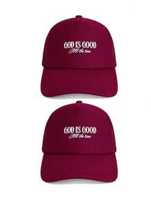 1/2 Stücke "Gott ist immer gütig" Kordelzug Mesh Baseball Kappe, leicht atmungsaktiv verstellbar Sonnenhut, Y2K Stil Outdoor Casual multifunktional Wintermütze, geeignet für Pendeln, Sommer, Strand, Urlaub, Reisen - Baseballkappe - Übersicht 15
