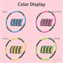 1pc 8-Segment Detachable Women Foam Wrapped Fitness Hoop Massage Exercise Hoop Gym Workout Equipment Soft Fitness Hoop For Weight Loss, Fat Burning And Home Core Training - Multicolor - View 10