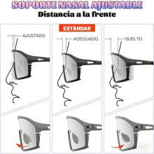 Gafas de Montar polarizadas sin marco, Gafas de sol deportivas fotocrómicas para hombres y mujeres, Lentes de protección UV400 para conducir bicicletas de pesca - C2 Negro brillante - Ver 4