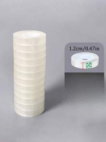 24 Rolls Of Clear Stationery Tape, Small Tape, Small Flower Pattern Tape. This Is An Office And Student Stationery Tape, Suitable For Office And School Use. - Default - View 3