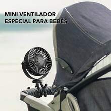 Mini Ventilador Polvo Portátil USB, Dobrável, de Mão e Mesa, com Pernas Flexíveis para Carrinho de Bebê, Berço e Viagem - Portátil - Visão 6