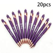 10/20pcs Personalized Soft Touch Pens Bulk - Custom Name/Logo Engraved For Graduation Favors, Faculty Gifts, Company Meetings, Conference Swag & Alumni Events - Multicolor - View 12