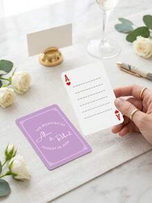 Bộ bài cưới cá nhân hóa và sổ lưu niệm thay thế, bài poker khắc tên riêng, quà tặng cưới tối giản, thiết kế chữ cái đầu. - Nhiều màu - Xem 28