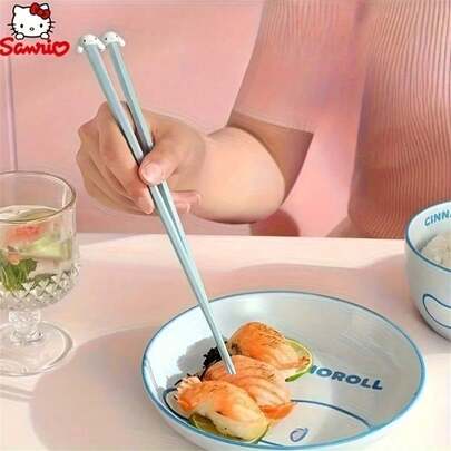 SANRIO Bộ 1/2/3 đũa hình nhân vật hoạt hình có thể tái sử dụng, thiết kế chống trượt bền chắc, dễ vệ sinh, phù hợp cho gia đình, nhà hàng, bàn ăn, chất liệu thú vị và bền bỉ, có hai kiểu dáng, thích hợp làm quà tặng sinh nhật, trang trí nhà hàng, ngày Valentine, đám cưới, tựu trường, mọi mùa.