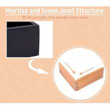 Bamboo Organizer Box For Accessories Cosmetic Small Square Drawer Organizer Boxes Black 4"*4" - Black - View 3