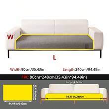 1pc Linen Texture Solid Color Sofa Cover, Non-Slip Wear-Resistant, Pet Stain Resistant, Suitable For All Seasons, Fits Living Room Bedroom Study 1-4 Person Sofa, Machine Washable - Multiple Styles - View 29