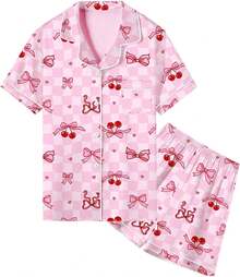 Bow Cherry Plaid
