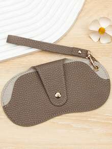 1/3pcs Eyeglasses Storage Pouch, Leather Glasses Case, Fashion Glasses Portable Carrying Bag, Hanging Myopia Glasses Organizer, Cute Bag Charm, Shockproof Eyewear Sleeve, Anti-Lost Protective Cover - Multicolor - View 6