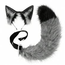 Red Fox Matching Ear & Tail Plush Accessories, Furry Cosplay Props For Anime Convention, Halloween Party, Fox-Themed Outfit - A - View 13