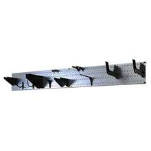 Estante de almacenamiento para garaje de control de pared, organizador de herramientas de jardín y césped, fácil de instalar, 64 pulgadas de ancho, resistente, tablero de clavijas de acero galvanizado tablero metálico brillante - Cepillar - Ver 3